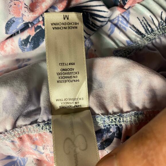 Jessica Simpson Tropical Floral Capri Cropped Pajama Sleepwear Pants Size Medium - Picture 6 of 6